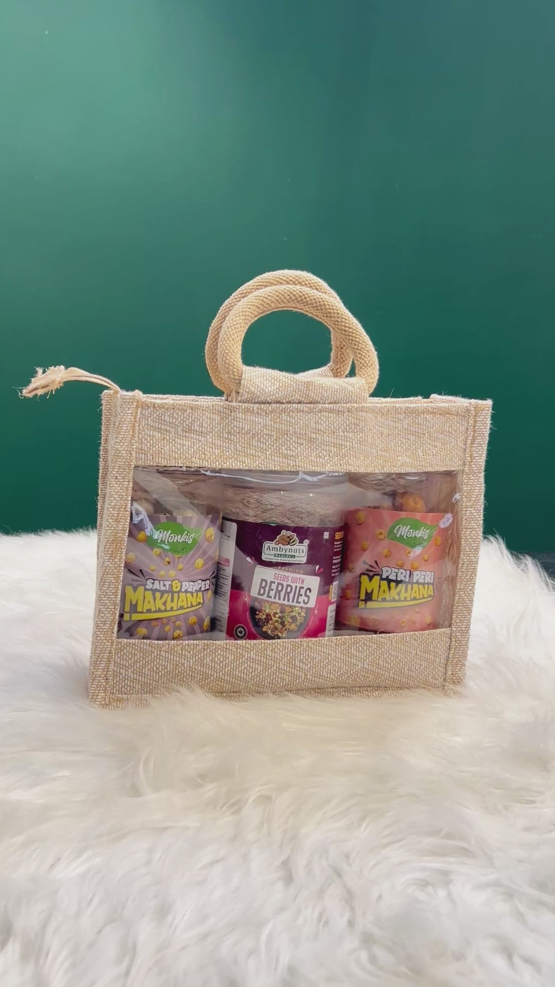 12x9 Inch Transparent Window Jute Bags