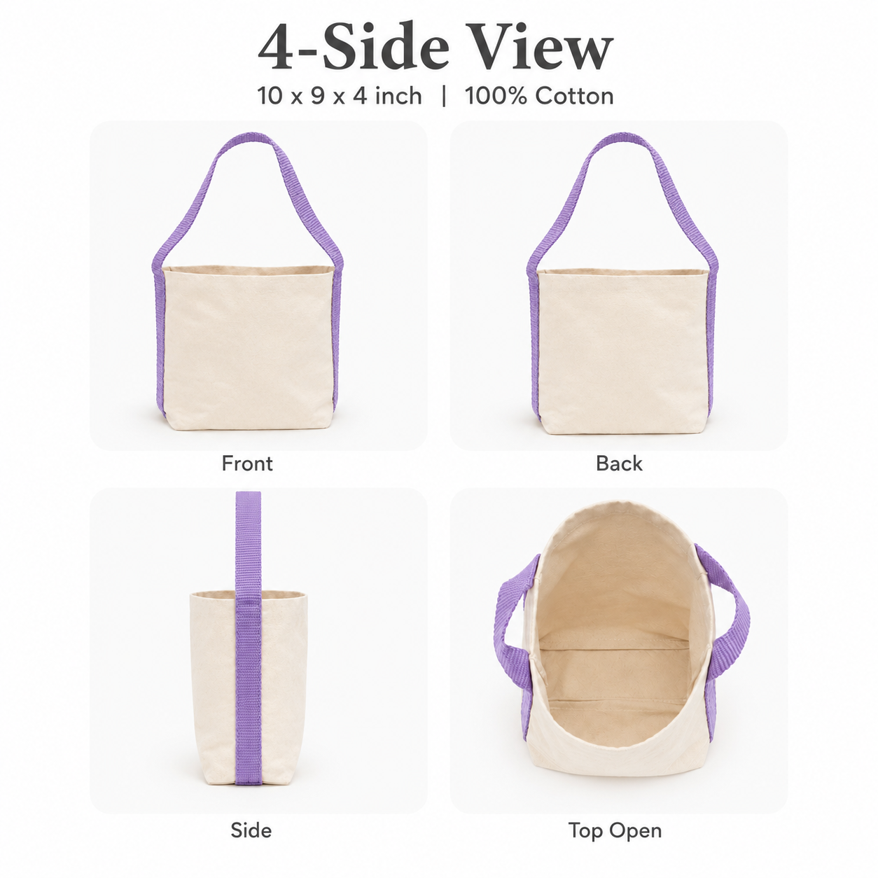 Purple Basket Bag | 400 GSM
