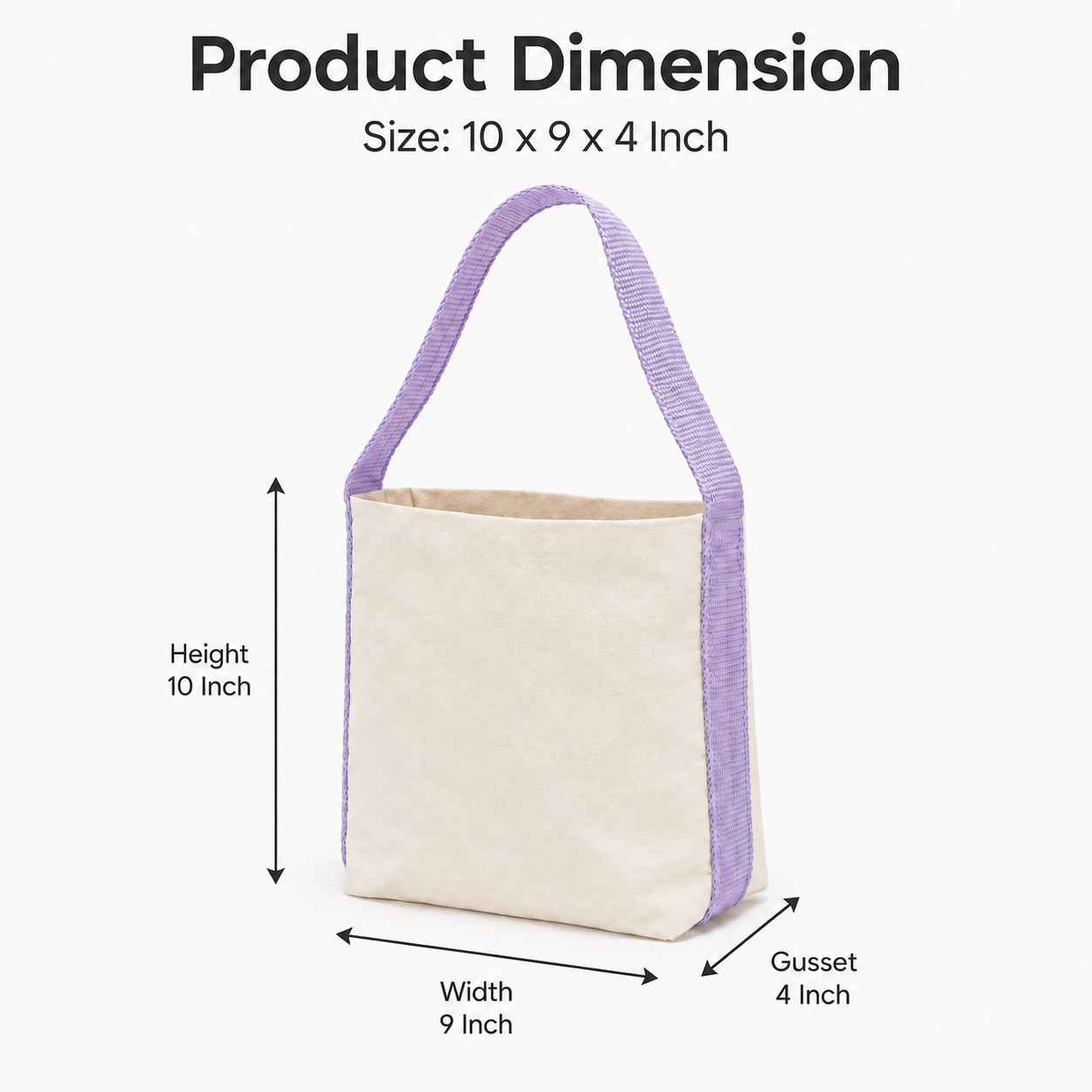 Plain Purple Basket Bag | 400 GSM