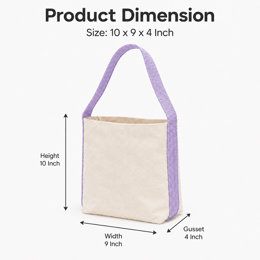 Plain Purple Basket Bag | 400 GSM