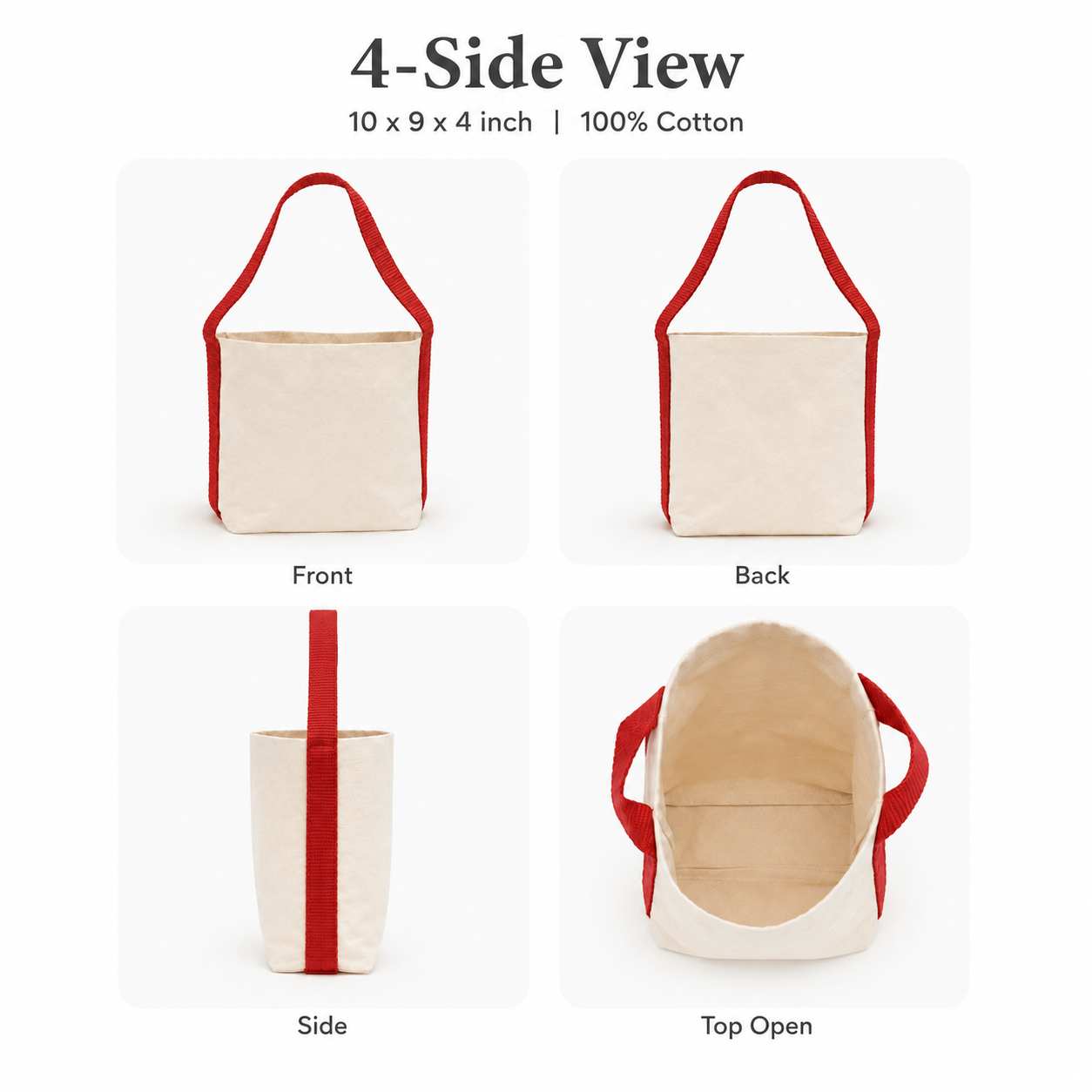 Plain Red Basket Bag | 400 GSM
