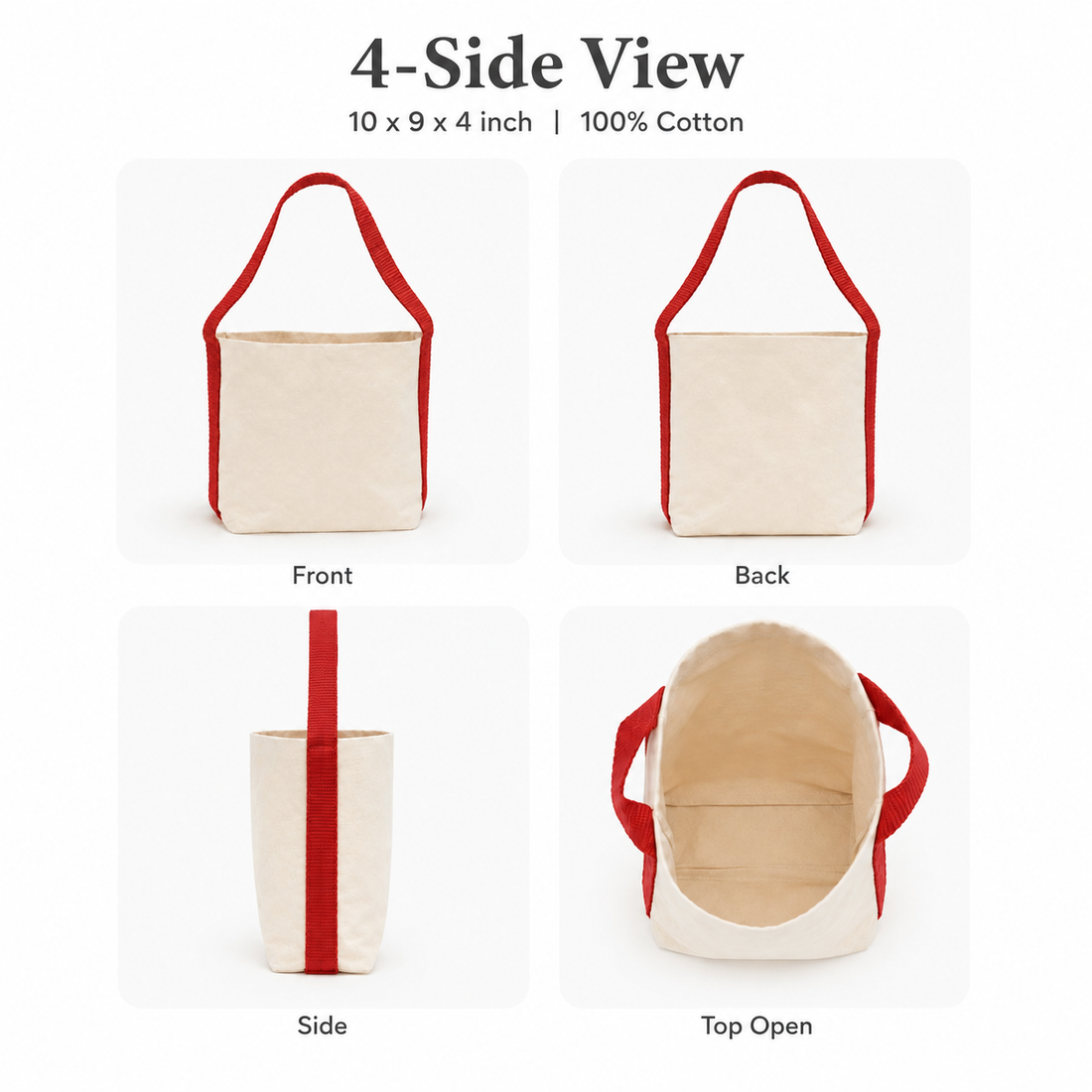 Plain Red Basket Bag | 400 GSM