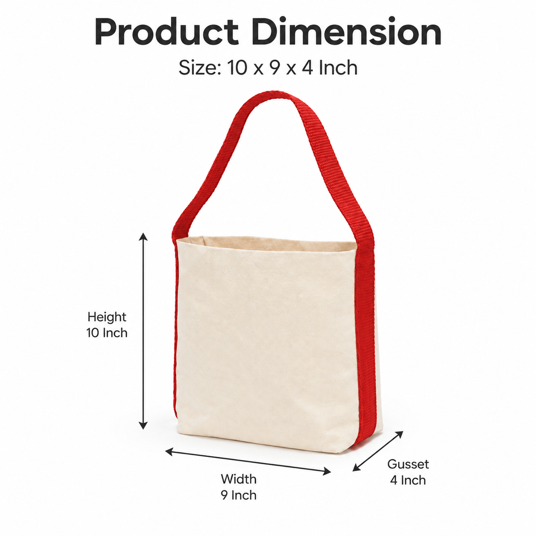Plain Red Basket Bag | 400 GSM