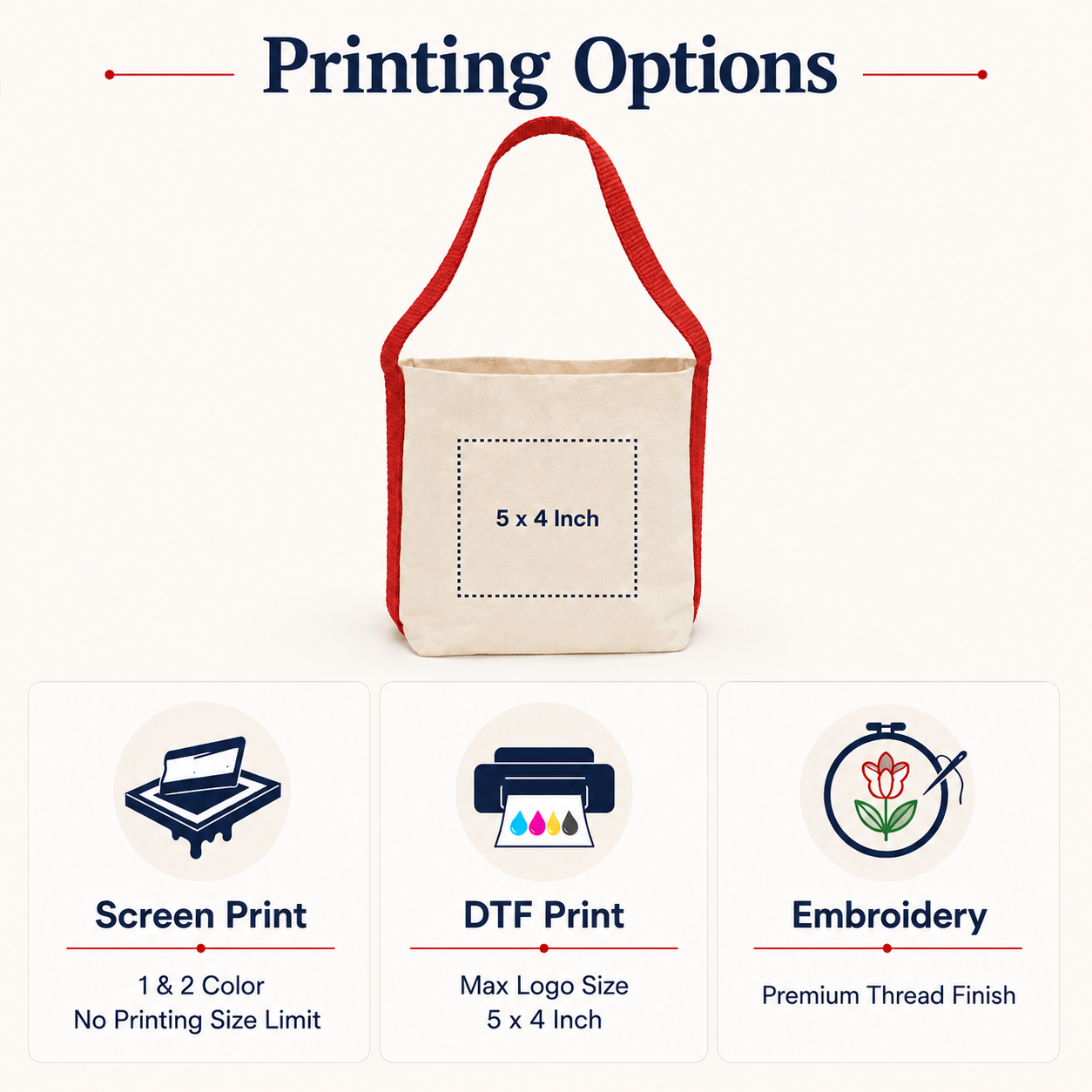 Red Basket Bag | 400 GSM