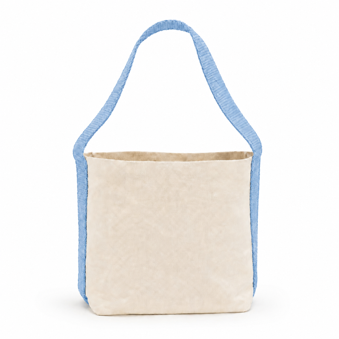 Plain Sky Blue Basket Bag | 400 GSM