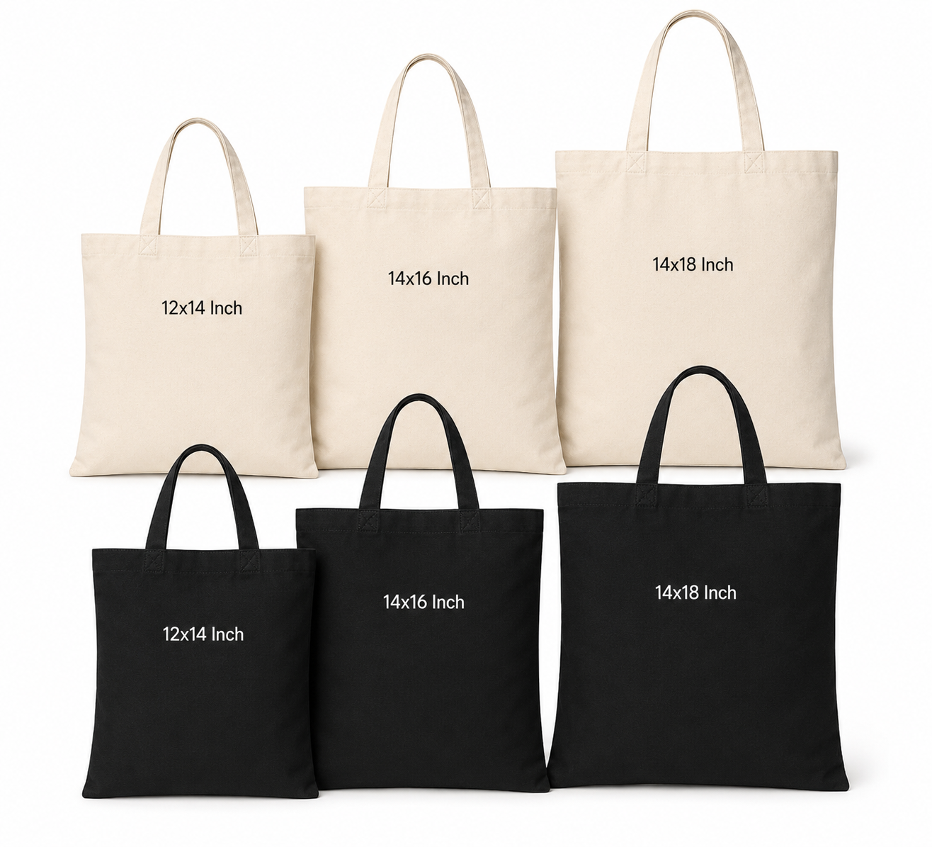 Cotton Tote Bag Sample Kit - 6 Sizes | 220 GSM