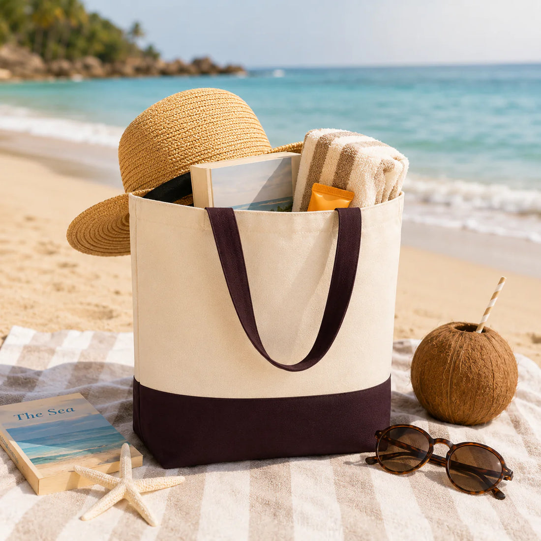 2-Color Cotton Canvas Tote Bag Sample Kit - 7 Colors | 330 GSM