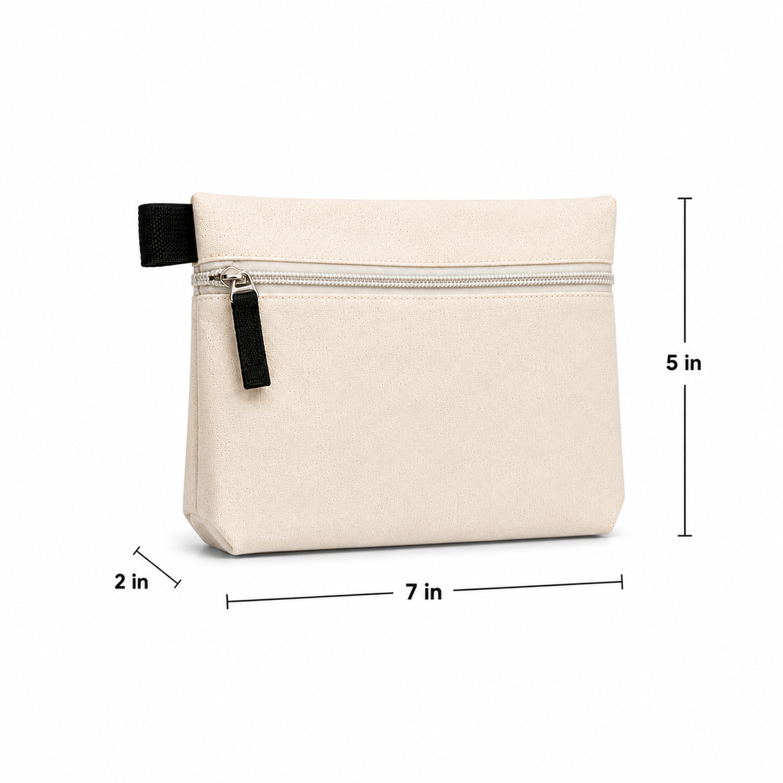 7x5x2 Utility Cotton Zipper Pouch