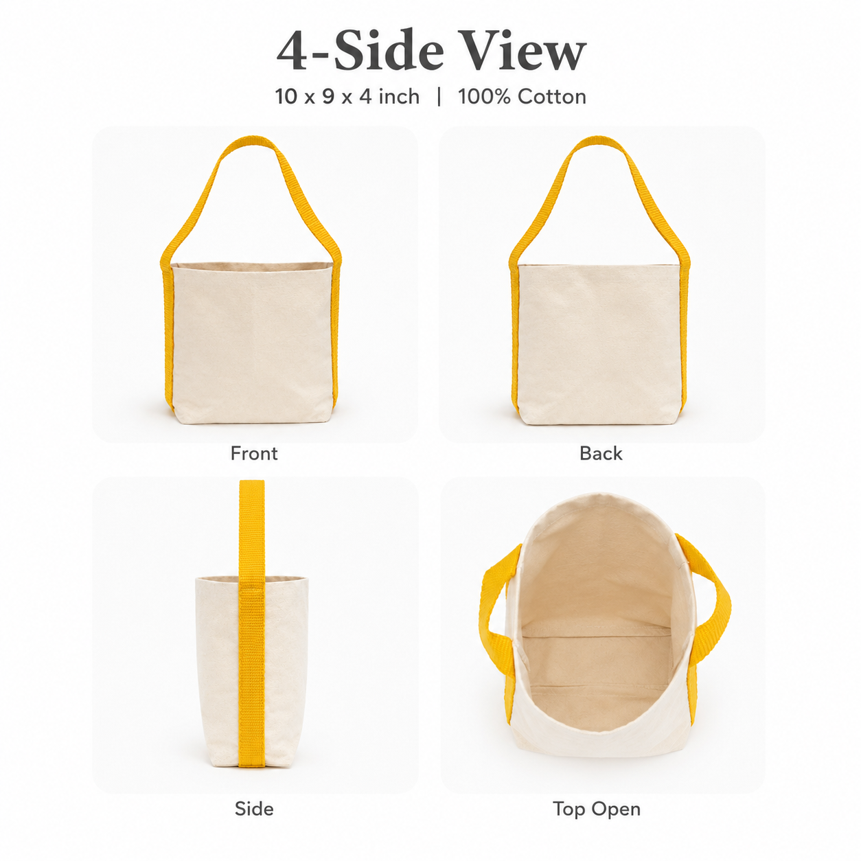 Yellow Basket Bag | 400 GSM